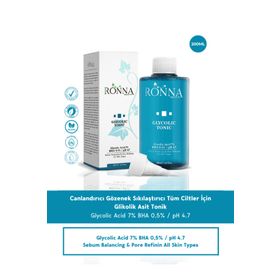Ronna Beauty 200 ml Bha 0.5% Ph 4.7 Gözenek Sıkılaştırıcı Glycolic Tonic