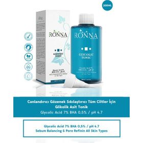 Ronna Beauty 200 ml Bha 0.5% Ph 4.7 Gözenek Sıkılaştırıcı Glycolic Tonic