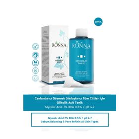 Ronna Beauty 200 ml Bha 0.5% Ph 4.7 Gözenek Sıkılaştırıcı Glycolic Tonic