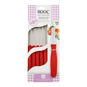 Rooc Kırmızı 6'lı Meyve Bıçağı Seti