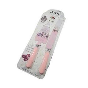 Rooc Pembe 2'li Pasta Bıçak Seti