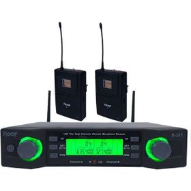 Roof R-203 2 Kanallı UHF 2 Yaka Kablosuz Telsiz Mikrofon