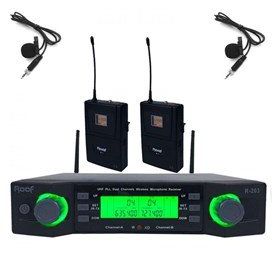 Roof R 203 Y-Y UHF Kablosuz İki Kanallı 2'li Yaka Mikrofonu