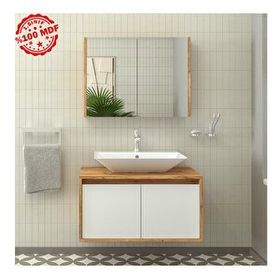 Roomart 2 Kapaklı Lavabolu 85 cm Asma Banyo Dolap Takımı