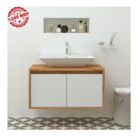 Roomart 2 Kapaklı Lavabolu Asma 85 cm Banyo Dolabı
