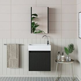Roomart Ayaksız Tek Kapaklı Lavabolu 50 cm Banyo Aynalı Üst Dolabı