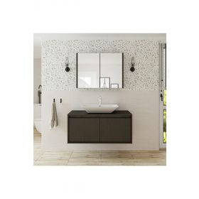 Roomart Lavabolu 100 cm Banyo Dolabı + Aynalı Banyo Üst Dolabı