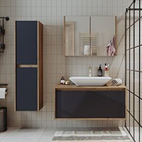 Roomart Lavabolu 100 cm Boy Dolaplı Banyo Dolabı