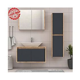 Roomart Lavabolu 85 cm Boy Dolaplı Banyo Dolabı