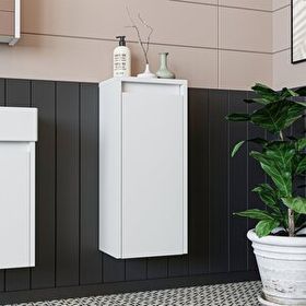 Roomart Suntalam 70 x 25 cm Mat Beyaz Banyo Boy Dolabı