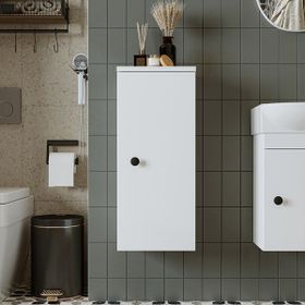 Roomart Suntalam 70 x 25 cm Mat Beyaz Banyo Boy Dolabı