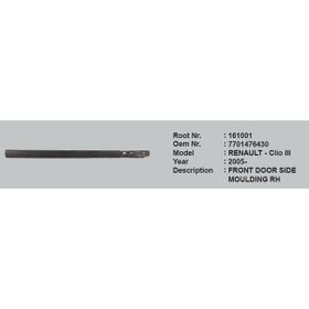 Root 7701476430 161001 Renault Clio-III 05 Sağ Ön Kapı Çıtası
