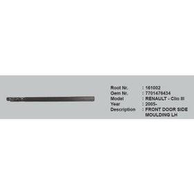 Root 7701476434 161002 Renault Clio-III 05 Sol Ön Kapı Çıtası