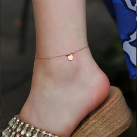 Rose Gold Kaplama Yarım Elma Figürlü Dorika Gümüş Halhal
