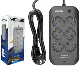 Rose GR-600-2M 6'lı 2 mt Akım Korumalı Grup Priz