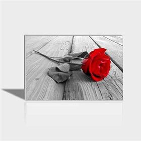 Rose Kırmızı Gül 60x90 Kanvas Tablo