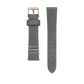 Rosefield WEGRS.S142 Koyu Gri 16 mm Deri Kayış