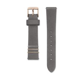 Rosefield WEGRS.S142 Koyu Gri 16 mm Deri Kayış