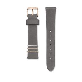 Rosefield WEGRS.S142 Koyu Gri 16 mm Deri Kayış