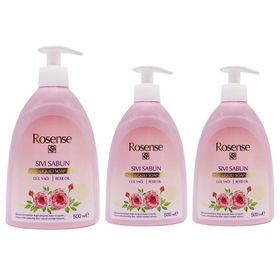Rosense 3x500 ml Gül Özlü Sıvı Sabun