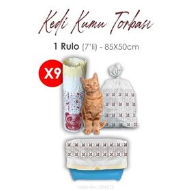 Rosie 7 Adet 9 Rulo 85x50 cm Kedi Kumu Torbası