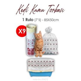 Rosie 7 Adet 9 Rulo 85x50 cm Kedi Kumu Torbası