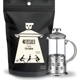 Rossaco 250 gr Hazelnut Aromalı Filtre Kahve + 350 ml French Press