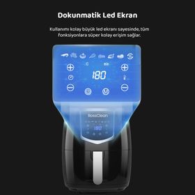 Rossclean Cook Fresh 5.5 lt Siyah Dijital Airfryer