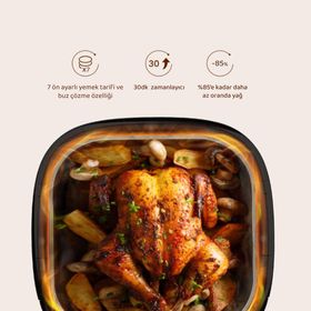 Rossclean Cook Fresh 5.5 lt Siyah Dijital Airfryer