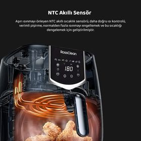 Rossclean Cook Fresh 5.5 lt Siyah Dijital Airfryer