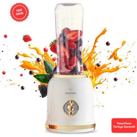 Rossclean Fit Life Smoothie Buz Kırma Özelliği 2 Adet Tritan Şişeli Gold Blender