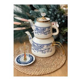 Rossev Blue Emaye Çaydanlık