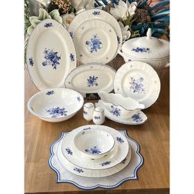 Rossev Blue Garden 62 Parça 12 Kişilik Yemek Takımı