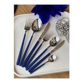 Rossev Dali Blue 42 Parça Çatal Kaşık Bıçak Takımı