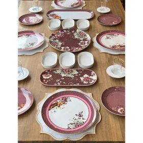 Rossev Magenta 29 Parça 4 Kişilik Kahvaltı Takımı