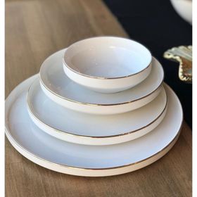 Rossev Modern Gold 6 Kişilik 24 Parça Yemek Takımı