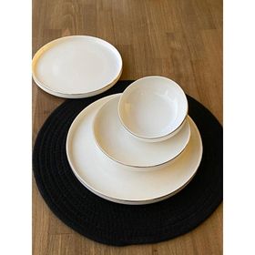 Rossev Modern Silver 24 Parça 6 Kişilik Yemek Takımı