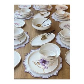 Rossev Modern Violet 32 Parça 6 Kişilik Yemek Takımı