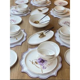 Rossev Modern Violet 32 Parça 6 Kişilik Yemek Takımı