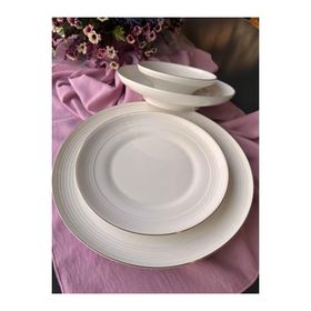 Rossev Royal Charme Gold 24 Parça 6 Kişilik Yemek Takımı