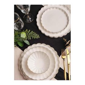 Rossev Royal Charme Gold 24 Parça 6 Kişilik Yemek Takımı