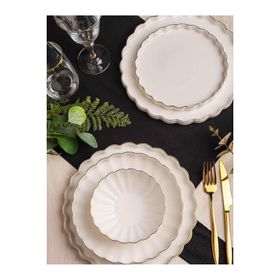 Rossev Royal Charme Gold 24 Parça 6 Kişilik Yemek Takımı