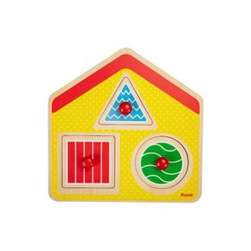 Rossie 48213 Ahşap Geometrik Ev İlk Yapboz