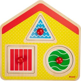Rossie Geometrik Ev Ahşap İlk Yapboz