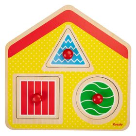 Rossie Geometrik Ev Ahşap İlk Yapboz