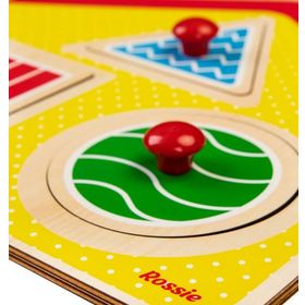 Rossie Geometrik Ev Ahşap İlk Yapboz
