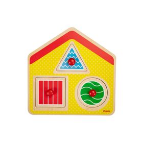 Rossie Geometrik Ev Ahşap İlk Yapboz