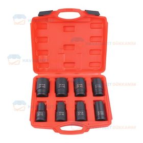 Rotake RT-001K 8 Parça 3/4 inç Altı Köşe CRMO Havalı Lokma Seti