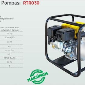 Rother RTR030 Benzinli Su Pompası
