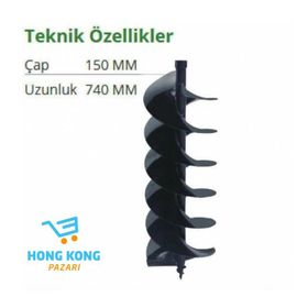 Rother RTY162 150 mm Burgu Makinesi Ucu